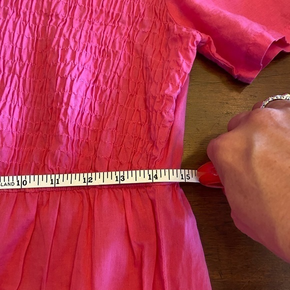 Phases hot pink short sleeve cotton dress L - Picture 12 of 12